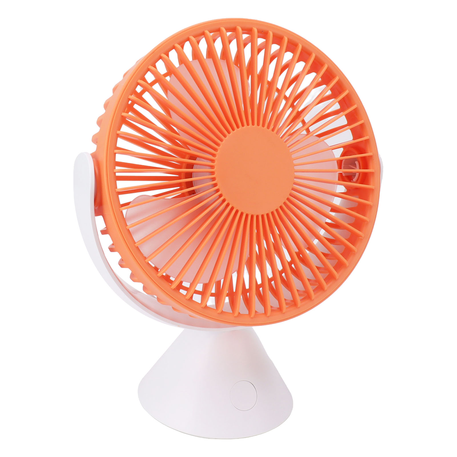 Tischventilator Mit 3 Geschwindigkeitsstufen, Aufhängevorrichtung, Usb-anschluss, 360°-drehung, 1500 Mah, Ideal Für Camping, Zelte Und Decken, Orange