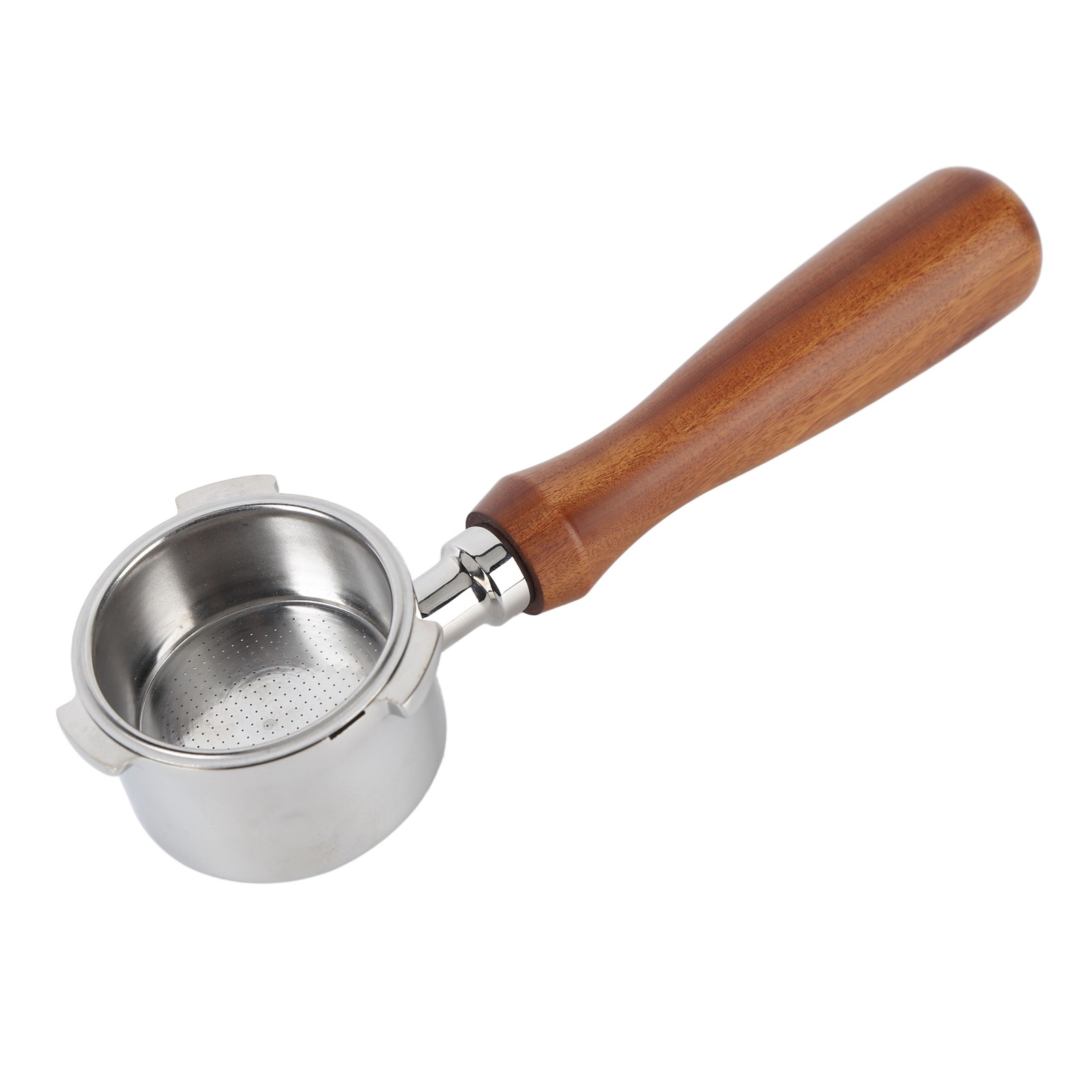 Bodenloser Kaffeesiebträger, Abnehmbar, Waschbar, Aus Edelstahl, Mit Ergonomischem Holzgriff, Typ B