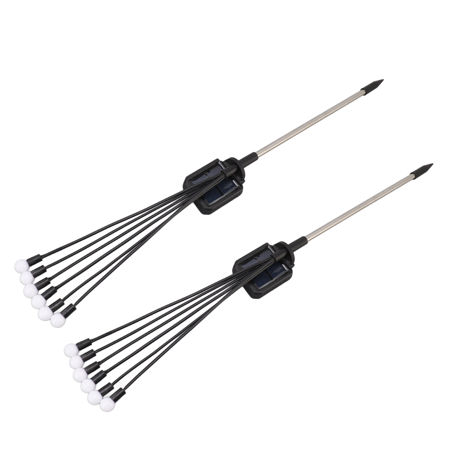 2 Stück 6-led-solar-gartenleuchten, Ip65 Wasserdicht, Dekorative, Solarbetriebene Gartenleuchten Für Den Außenbereich
