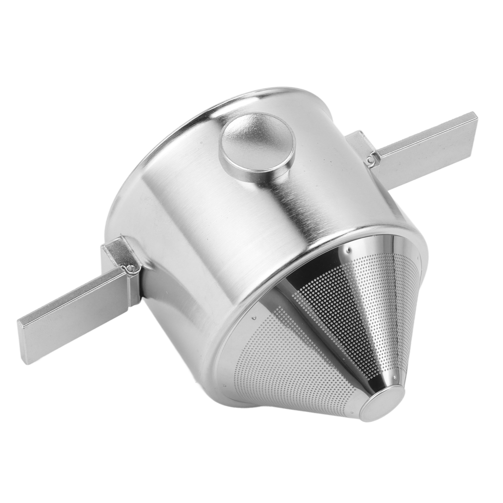 Tragbarer Handfilter Für Filterkaffee Aus Edelstahl, Wiederverwendbarer Kegelfilter Für Zuhause, Reisen Und Büro