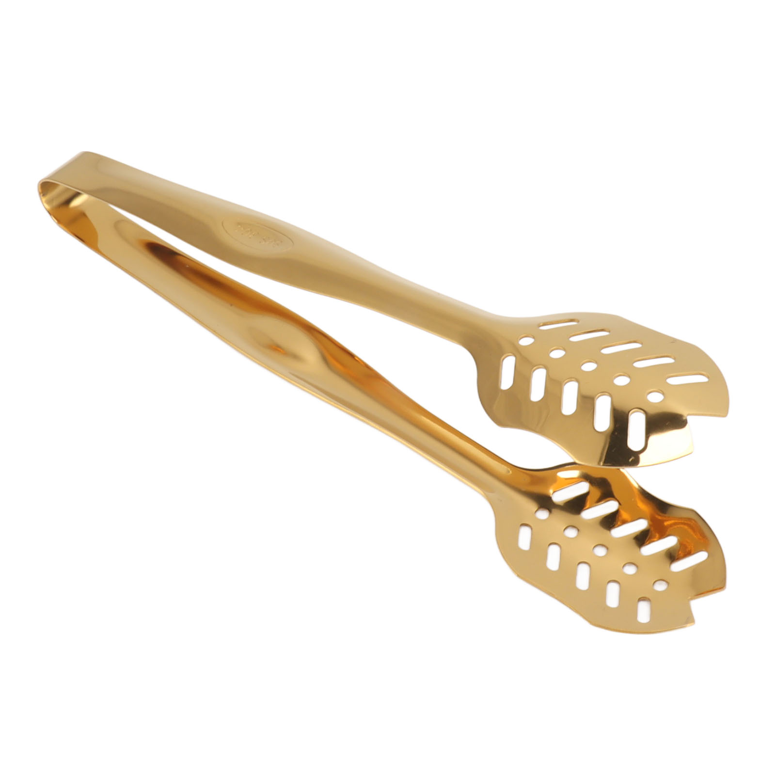 Edelstahl-servierzange, Lebensmittelecht, Verdickt, Hohl, Für Buffet, Küche, Grillparty, Standardzange, Gold