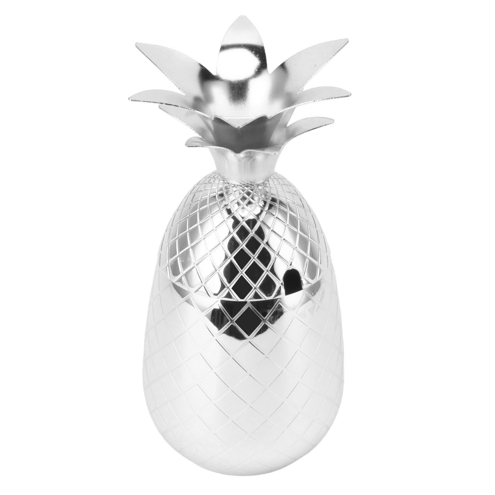 Cocktailshaker In Ananasform, Edelstahl, Polierte, Glatte Oberfläche, 500 Ml, Für Die Hausbar, Silber