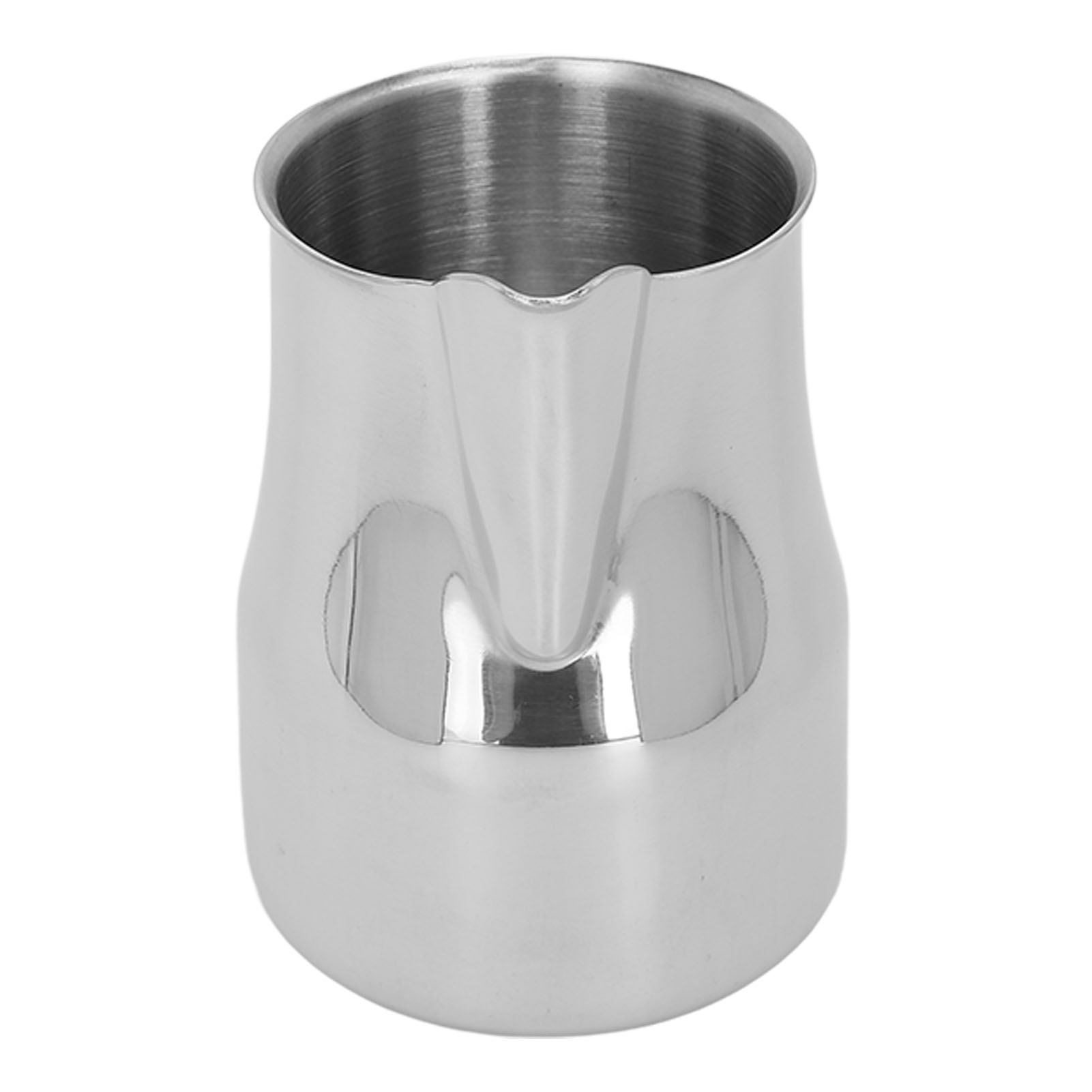 Milchaufschäumkännchen, Kaffeedampfkännchen, Edelstahl 304, Milchaufschäumerbecher, Olecranon-auslass, Silber, 350 Ml