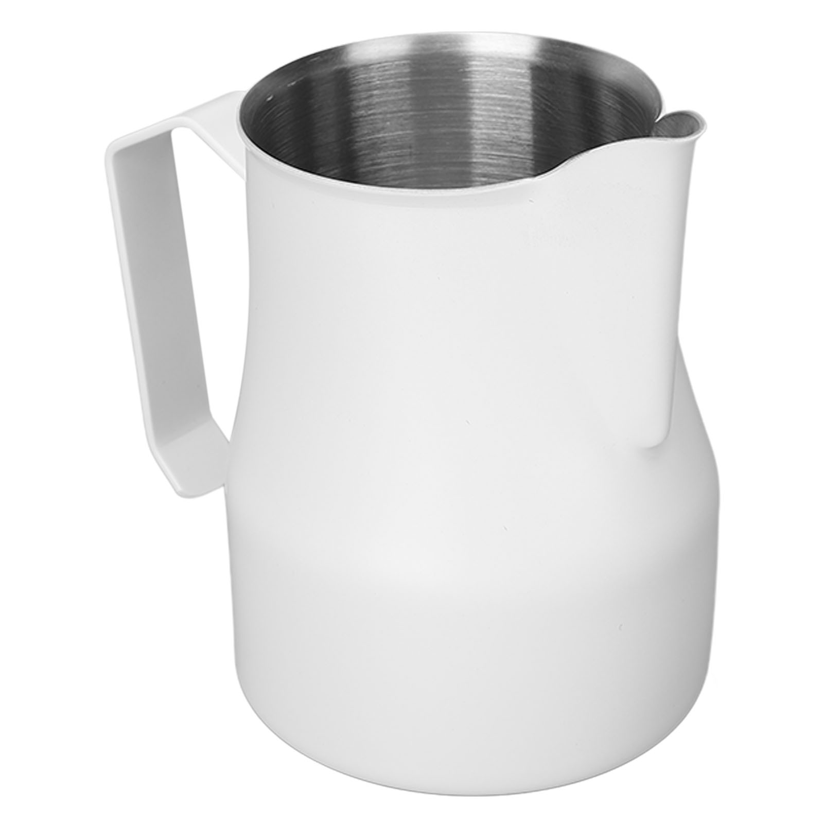Milchaufschäumkännchen, Kaffeedampfkännchen, Edelstahl 304, Milchaufschäumerbecher, Olecranon-auslass, Weiß, 450 Ml