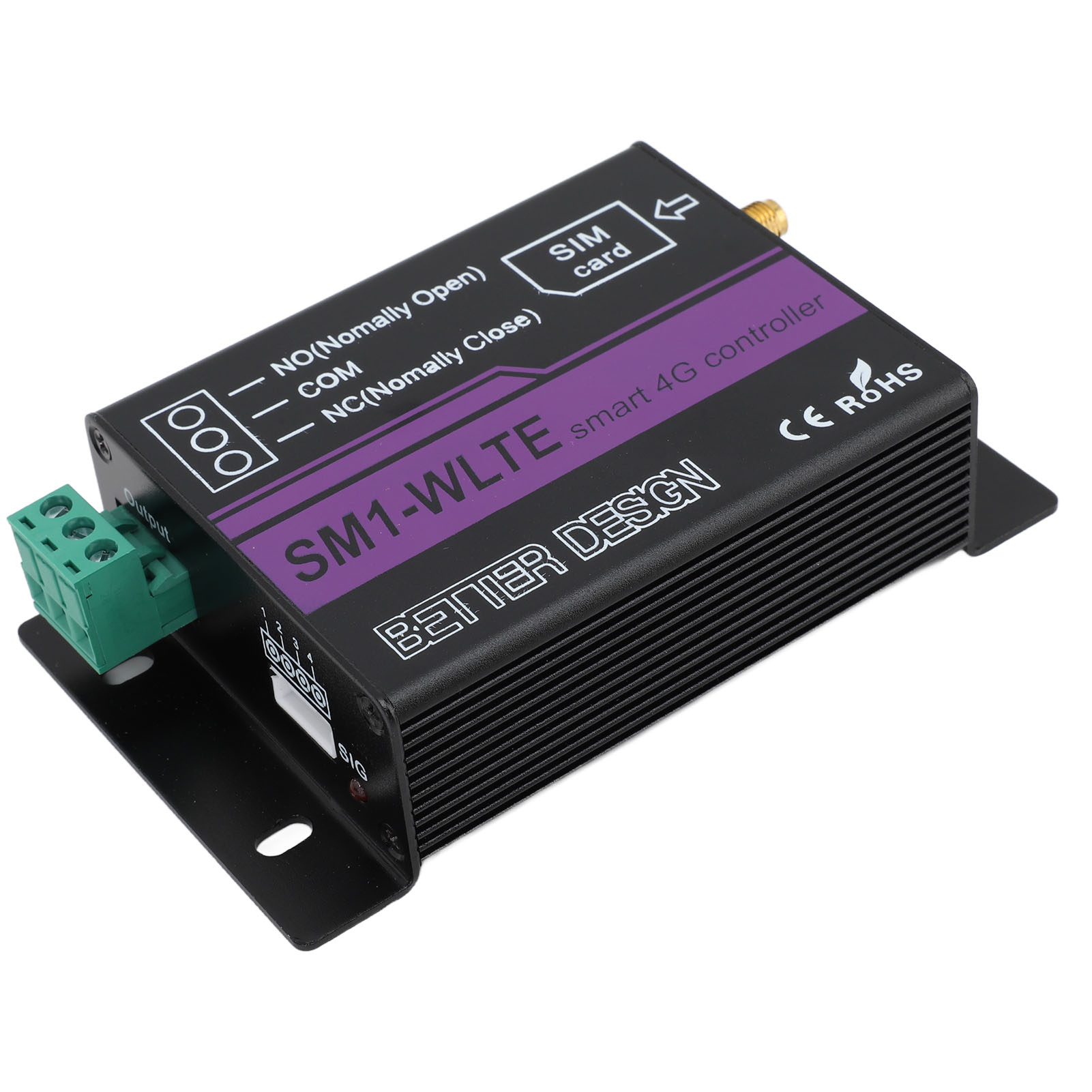 Sm1 Wlte Ea Mobiltelefon-zutrittskontrollsystem Mit Sonde, 4g-toröffner, Temperatur- Und Feuchtigkeitsalarm, App-relaisausgang, Eu-stecker, 100–240 V