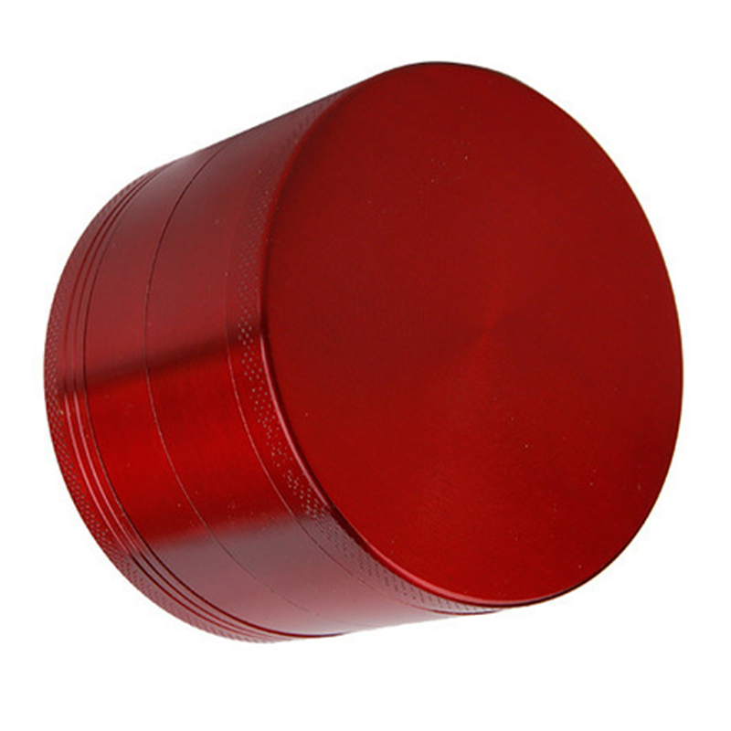 Gewürzmühle Aus Zinklegierung, 40 Mm, 4-lagig, Auch Als Tabakmühle Geeignet, Für Zuhause, Rot