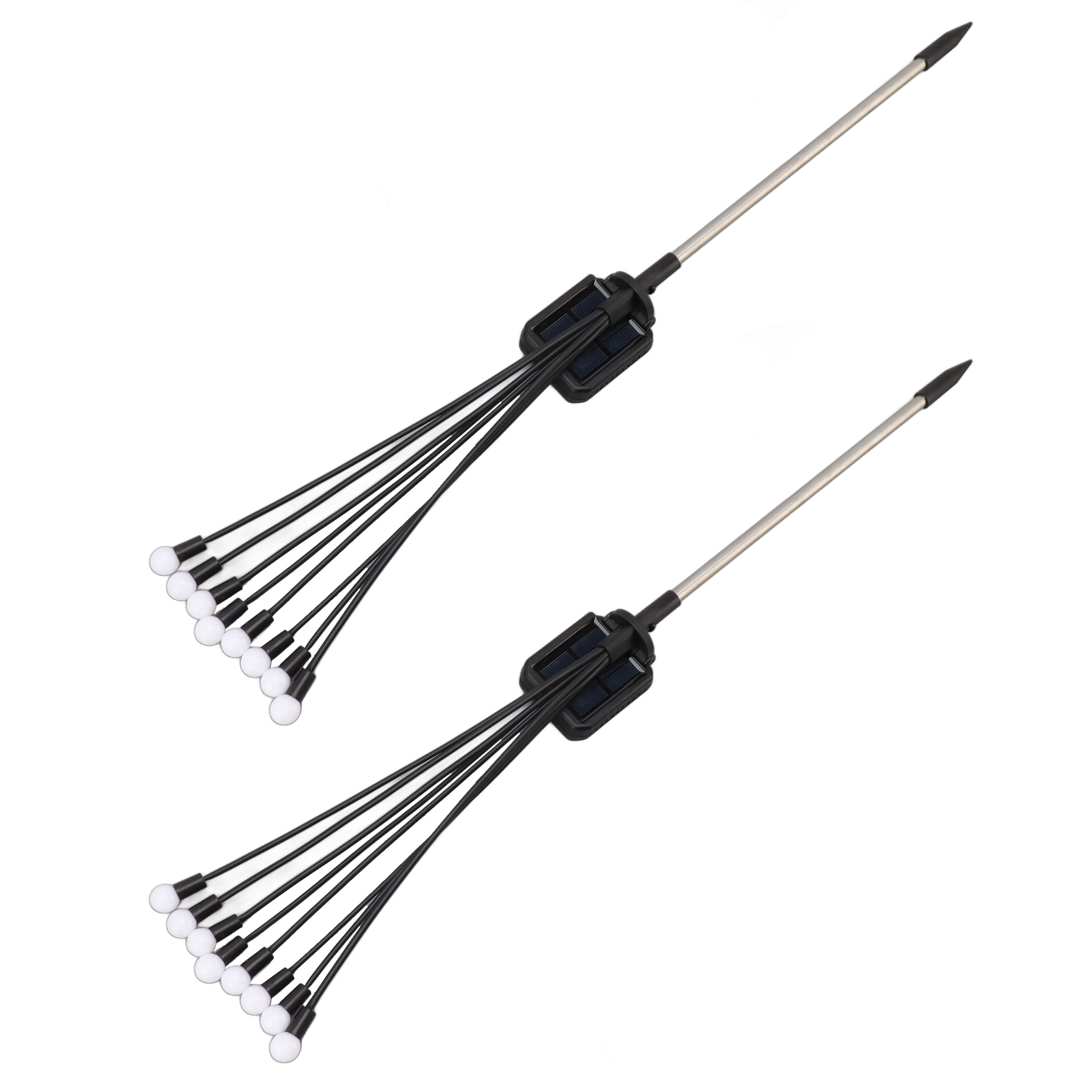 Sets Solar-gartenleuchten, 8 Leds, Ip65 Wasserdicht, Dekorative Solar-gartenleuchten Für Terrasse, Garten, Rasen Und Feiertage