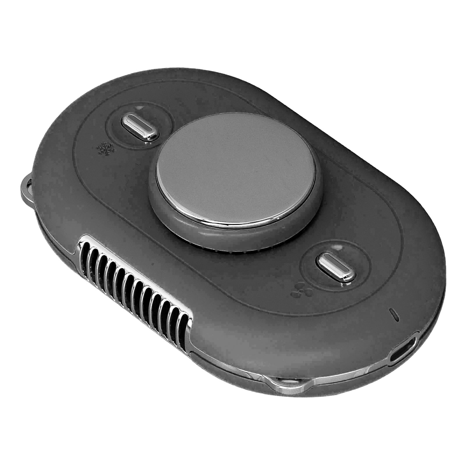 Tragbarer Mini-nackenventilator Mit Usb-ladefunktion, Verstellbarer Tragegurt Und Halterung Für Drinnen Und Draußen, Schwarz