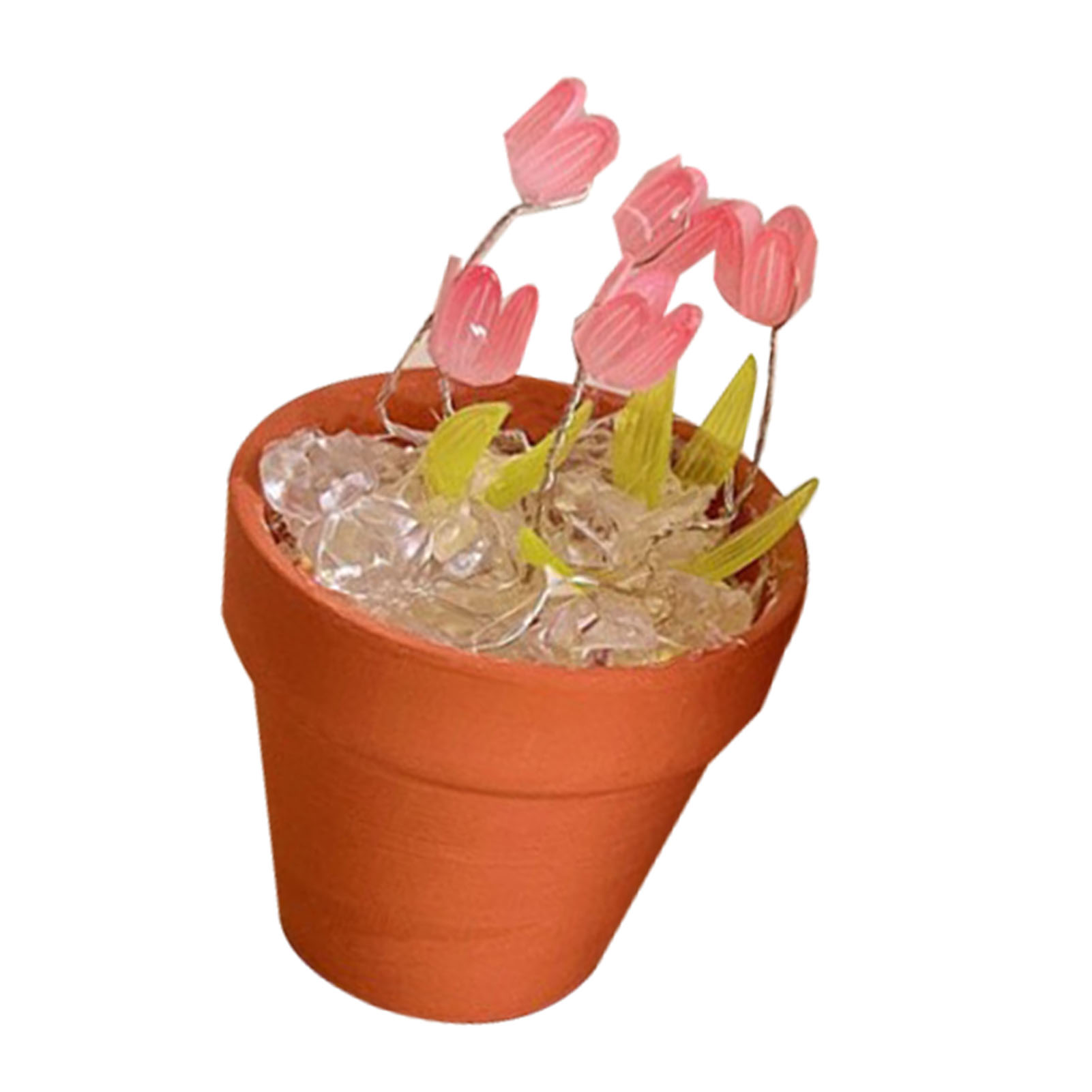 Diy-nachtlicht-set Aus Keramik Und Acryl, Augenfreundlich, Tulpen-topf-dekoration, Schreibtischdekoration Für Freunde Und Freundinnen