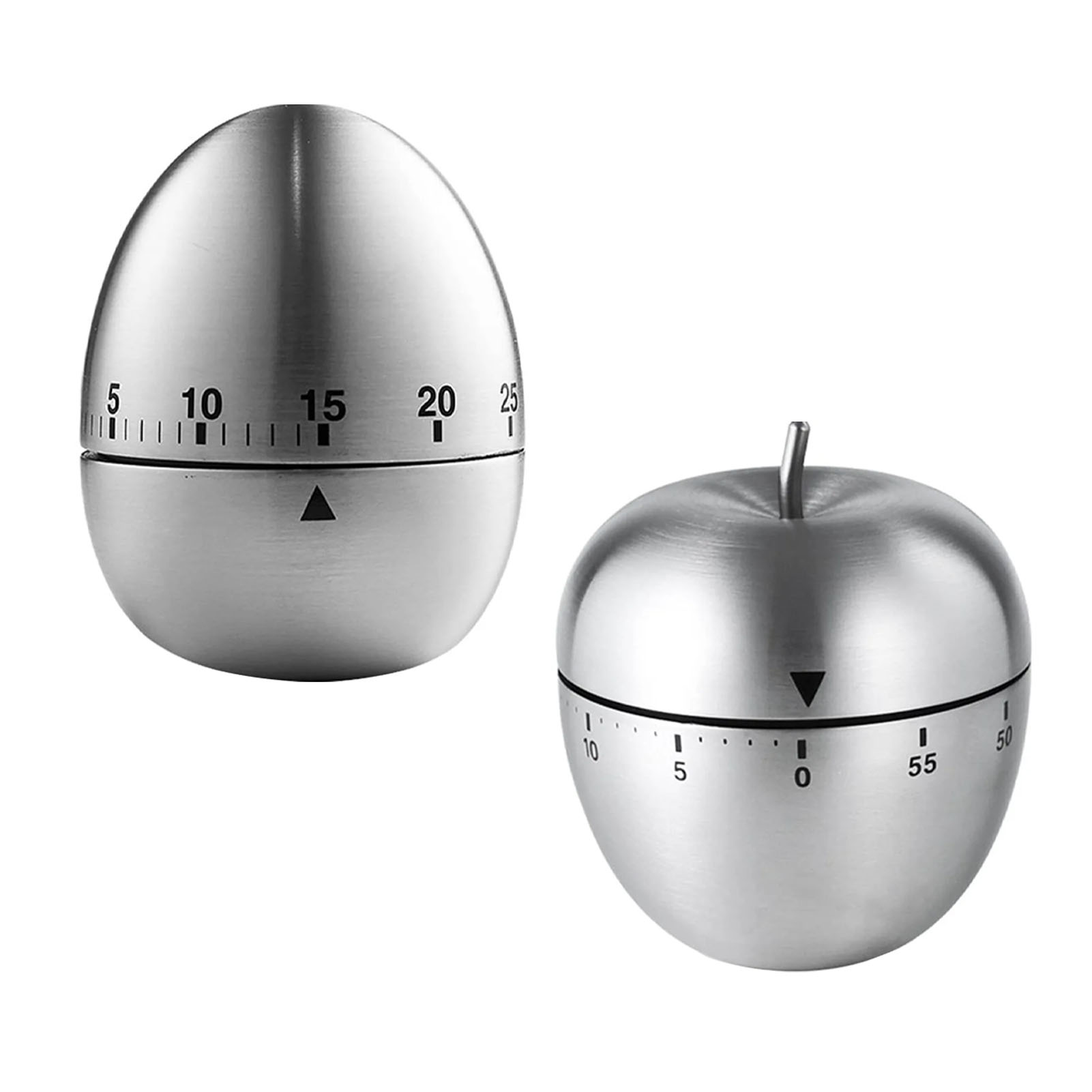 Küchentimer Im Eier- Oder Obst-design, Edelstahl, Geräuscharm (70 Dezibel), Wasserdicht, Ideal Für Meetings, Lernen Und Schule