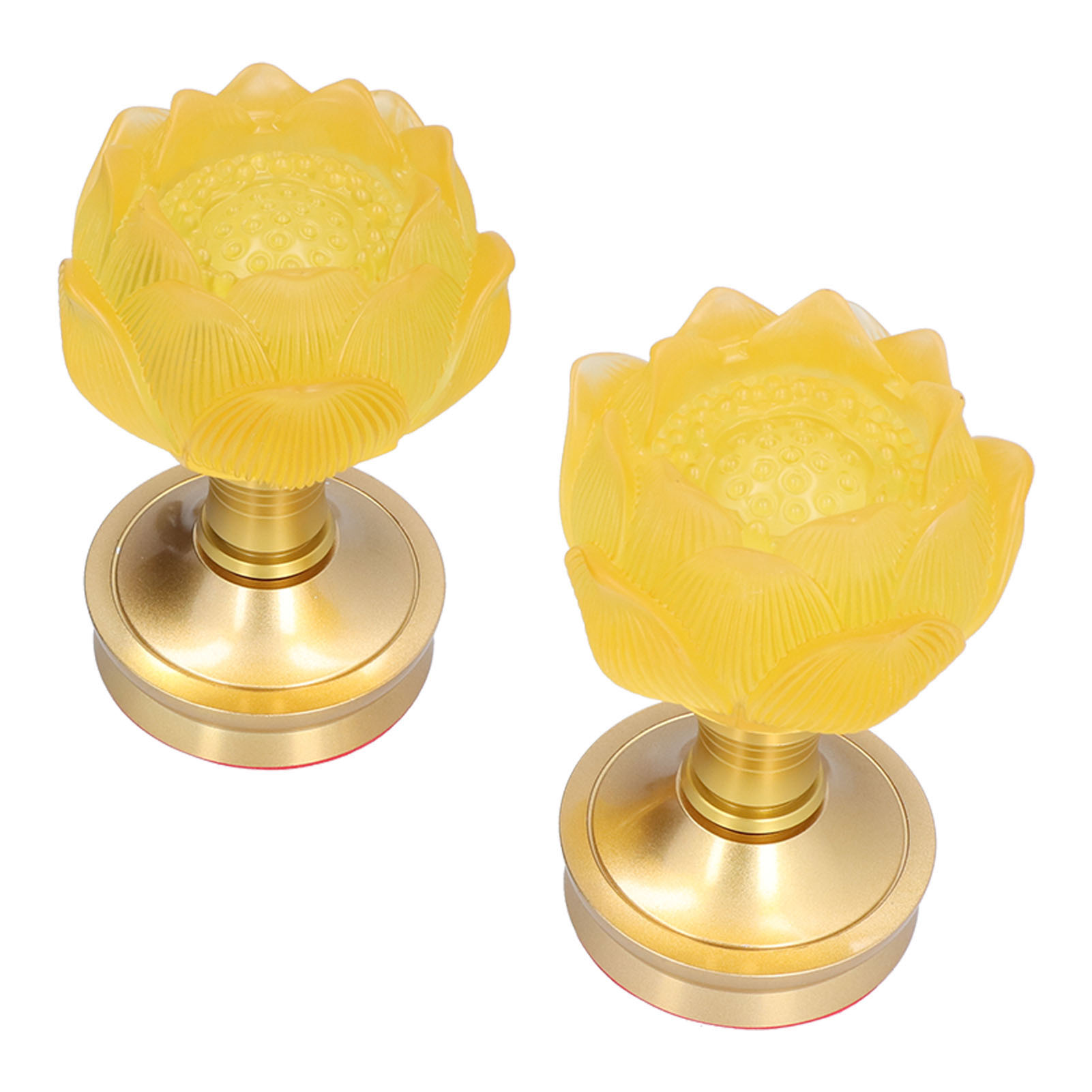 2er-set Led-buddha-lampen Mit 3 Farbeinstellungen, Buddha-blumen-design Für Buddhistische Zwecke, Eu-stecker 100–240 V