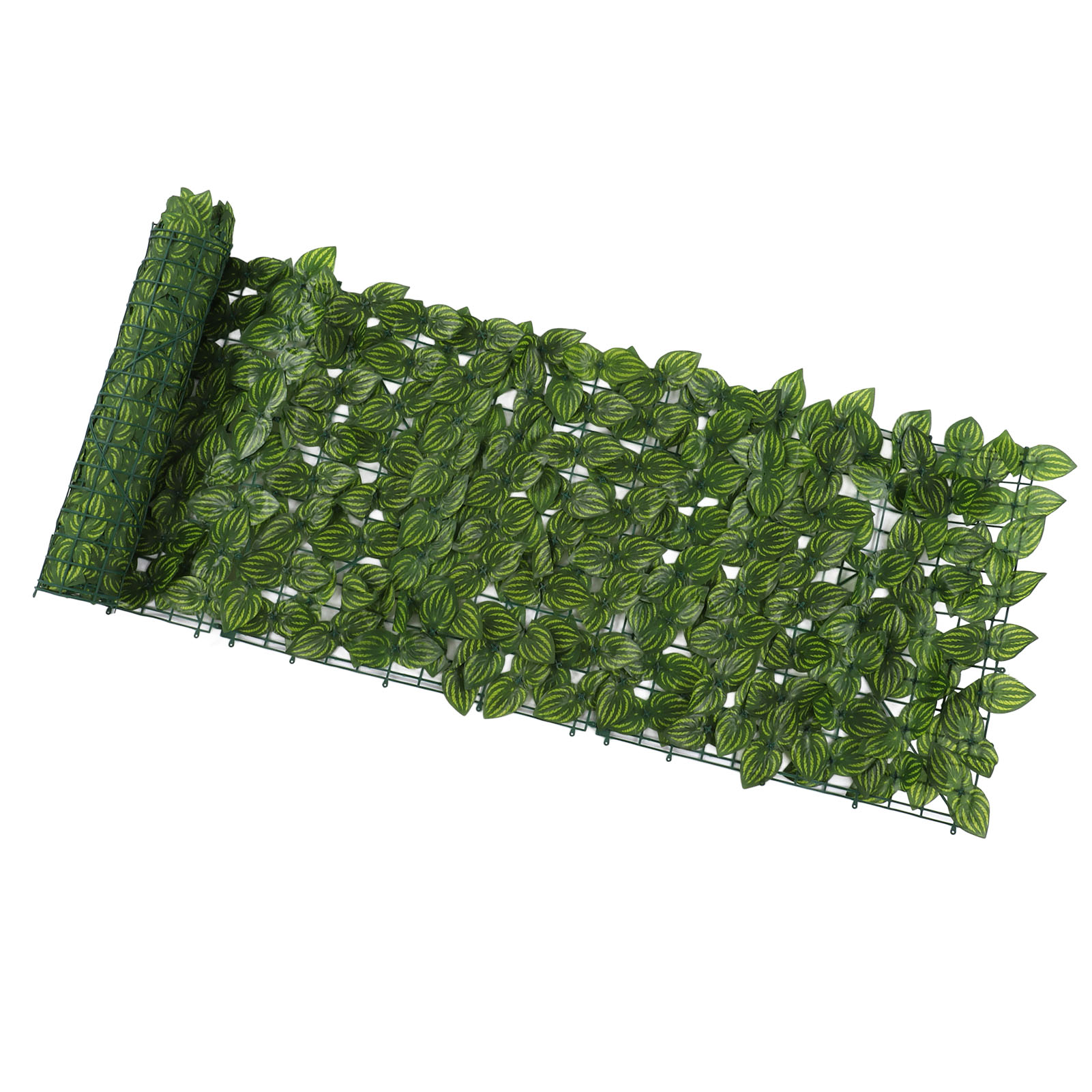 Künstliche Blätterhecke, Die Das Abfallen Von Blättern Verhindert, Dekorativer Sichtschutz Für Balkon Und Hof, Farbig Bedrucktes Wassermelonenblatt, 0,5 X 3 Meter