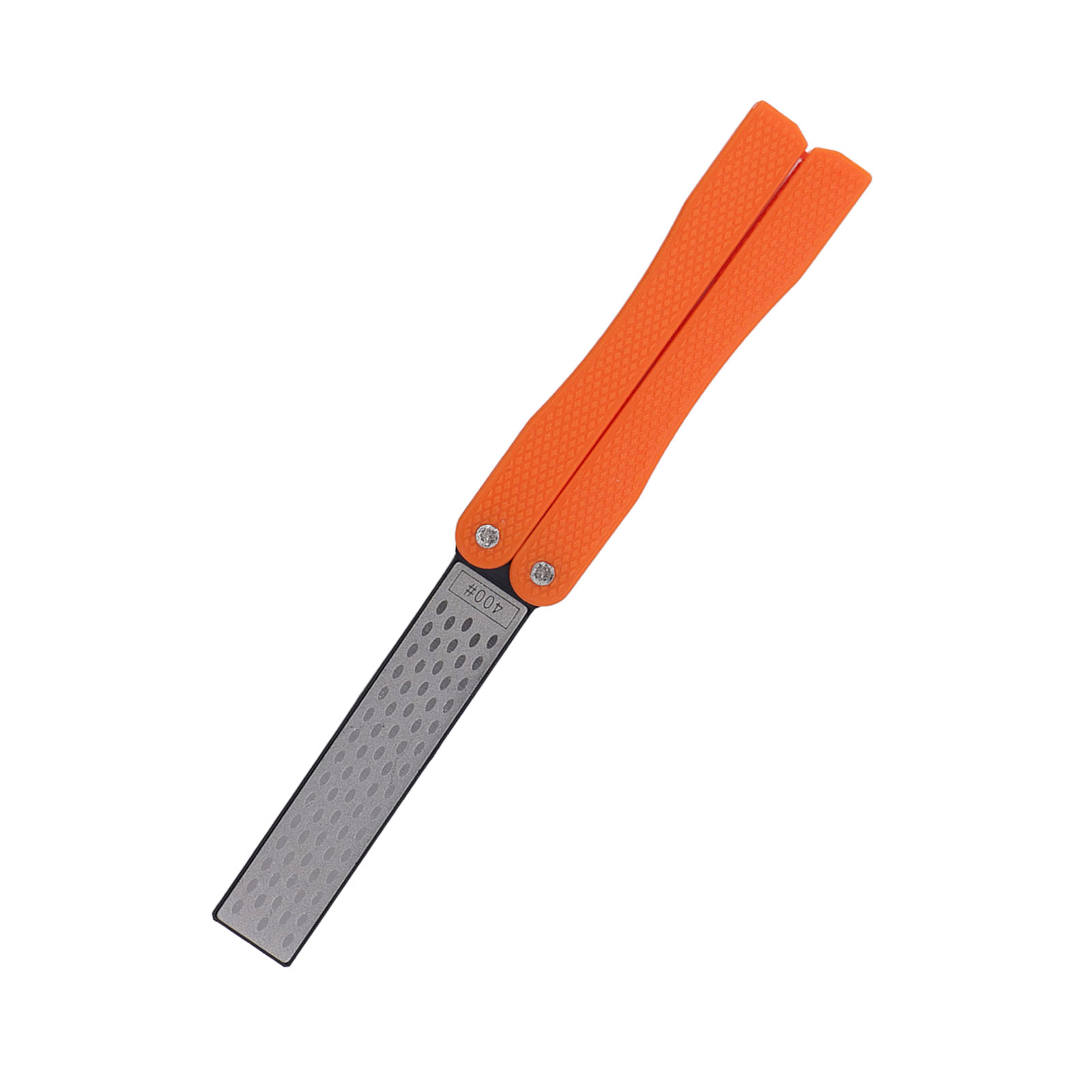 Klappbarer, Fächerförmiger Messerschärfer Aus Adamas-material, Leicht Und Tragbar, Für Den Außenbereich, Orange