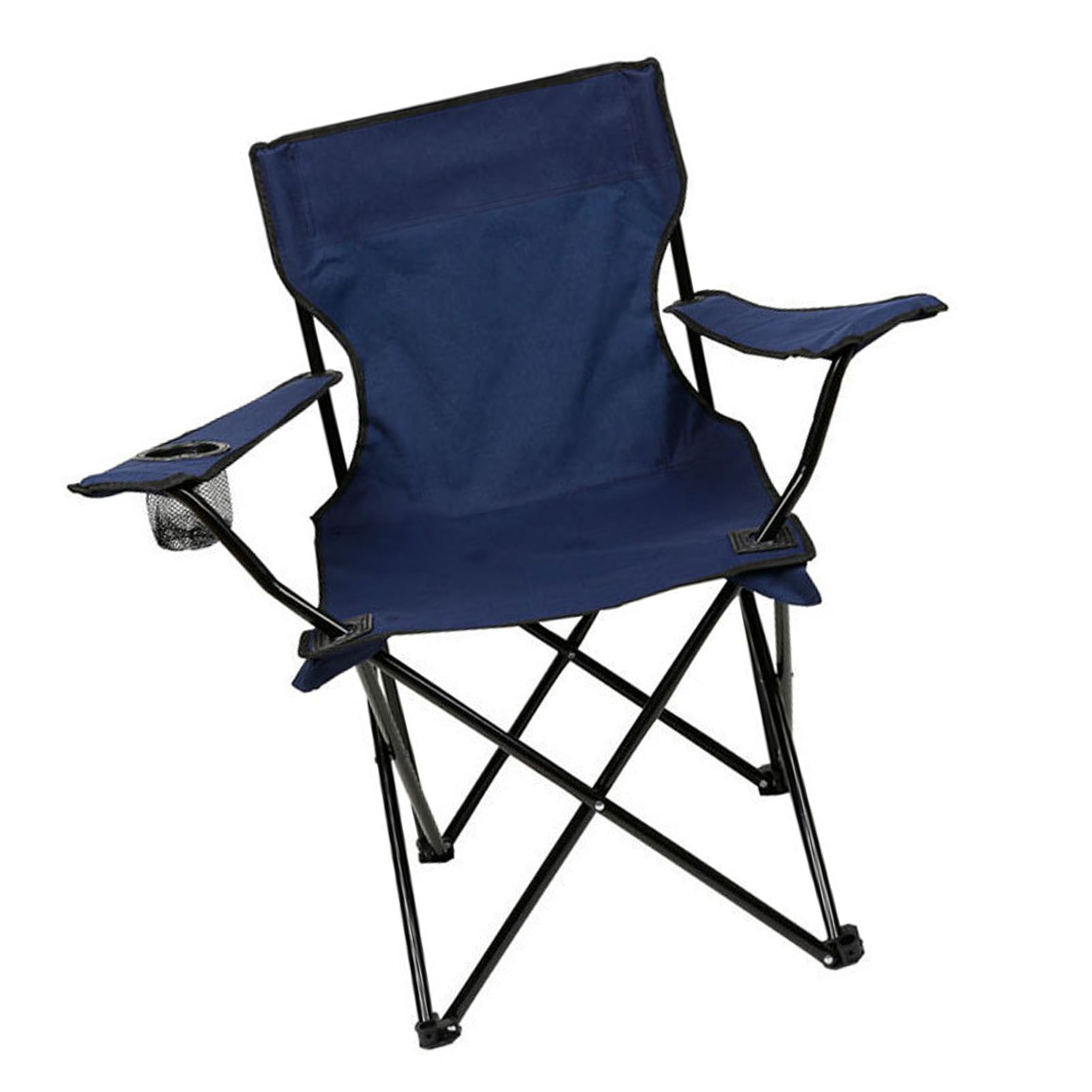 Tragbarer Klappstuhl, Leicht, Mobil, Robust Und Komfortabel – Ideal Für Camping, Angeln, Grillen Und Wandern. Schwarz.