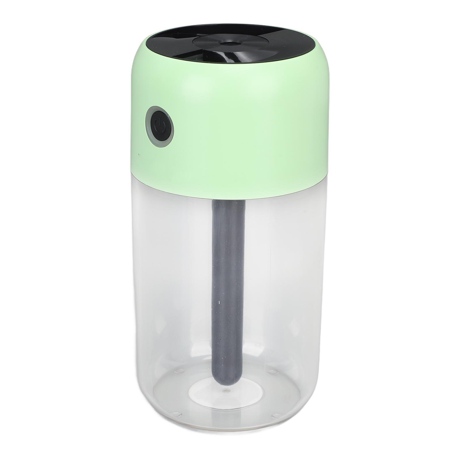 Bunter Mini-luftbefeuchter Mit Nachtlicht, Ideal Für Auto, Büro, Zimmer Oder Schlafzimmer, Superleise, 300 Ml Fassungsvermögen, Grün