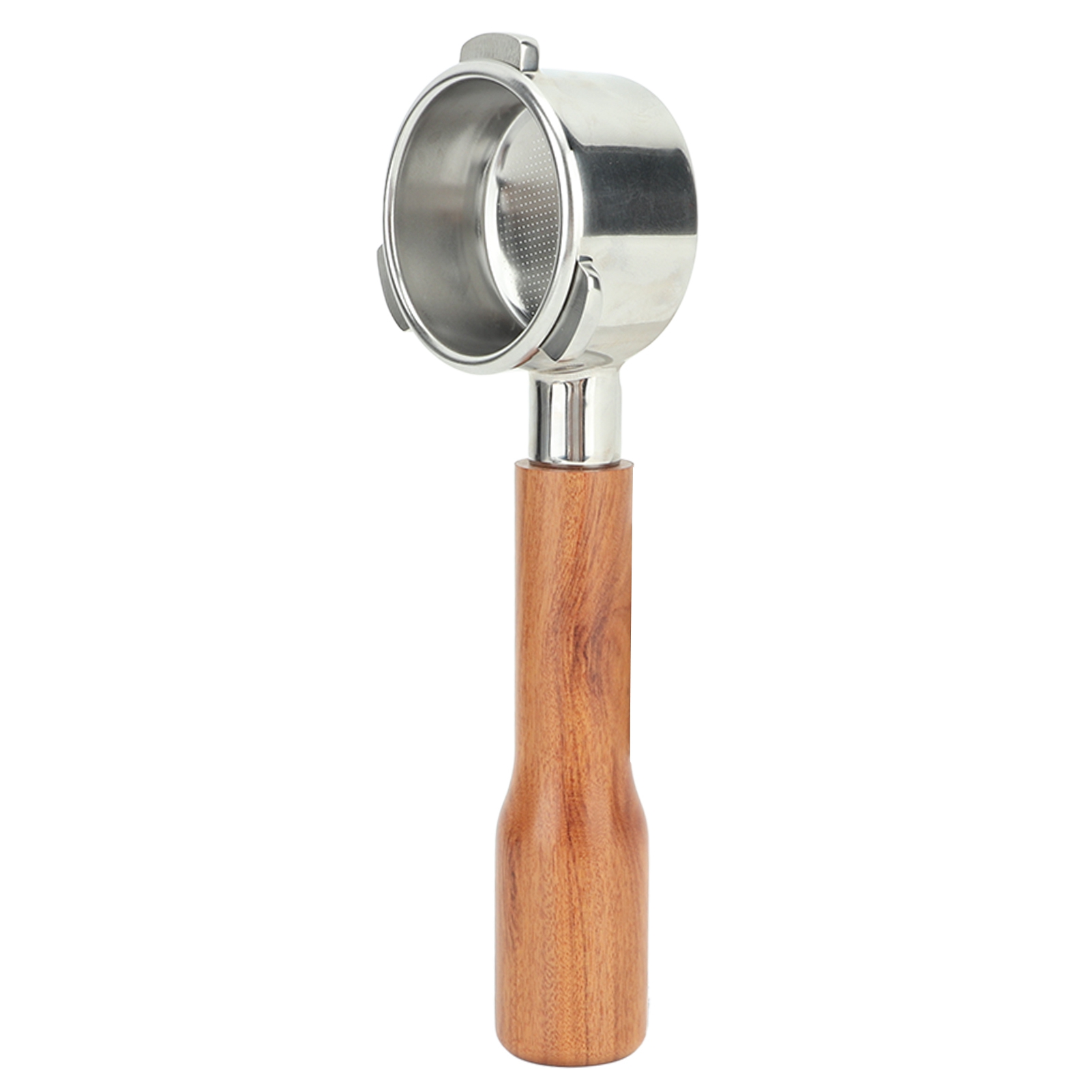 Bodenloser Siebträger 54 Mm, 3-arm-griff Aus Massivholz, Edelstahl, Passend Für Breville Serie 8, Typ C1, Rotholz