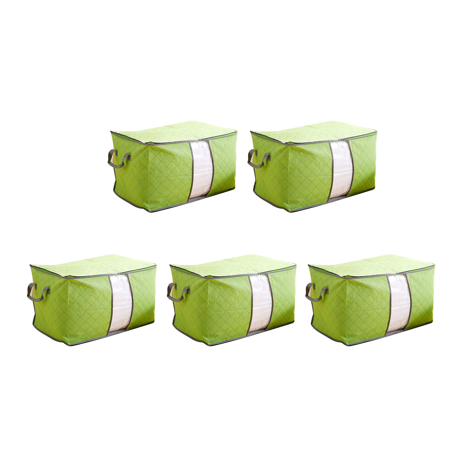 5er-pack Faltbare Aufbewahrungstaschen Für Kleidung, Staubdicht, Für Bettdecken, Vliesstoff, Große Größe, Grün
