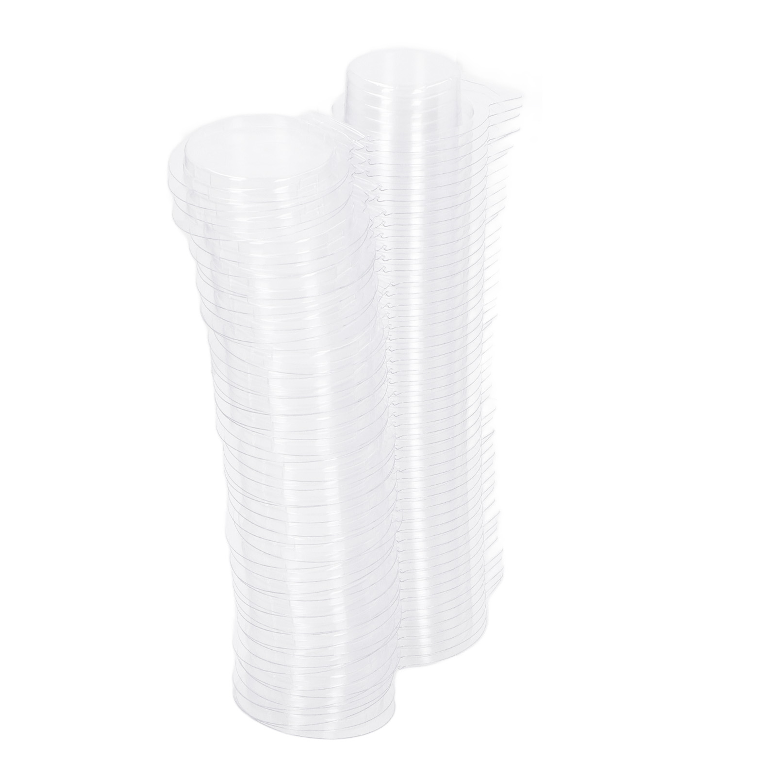 100 Stück Wachsschmelzformen Von Calmshell Pet, Separate Transparente Aufhängelöcher, Leere Wachsschmelzbehälter Für Diy-kerzen Und Schokolade, Rund
