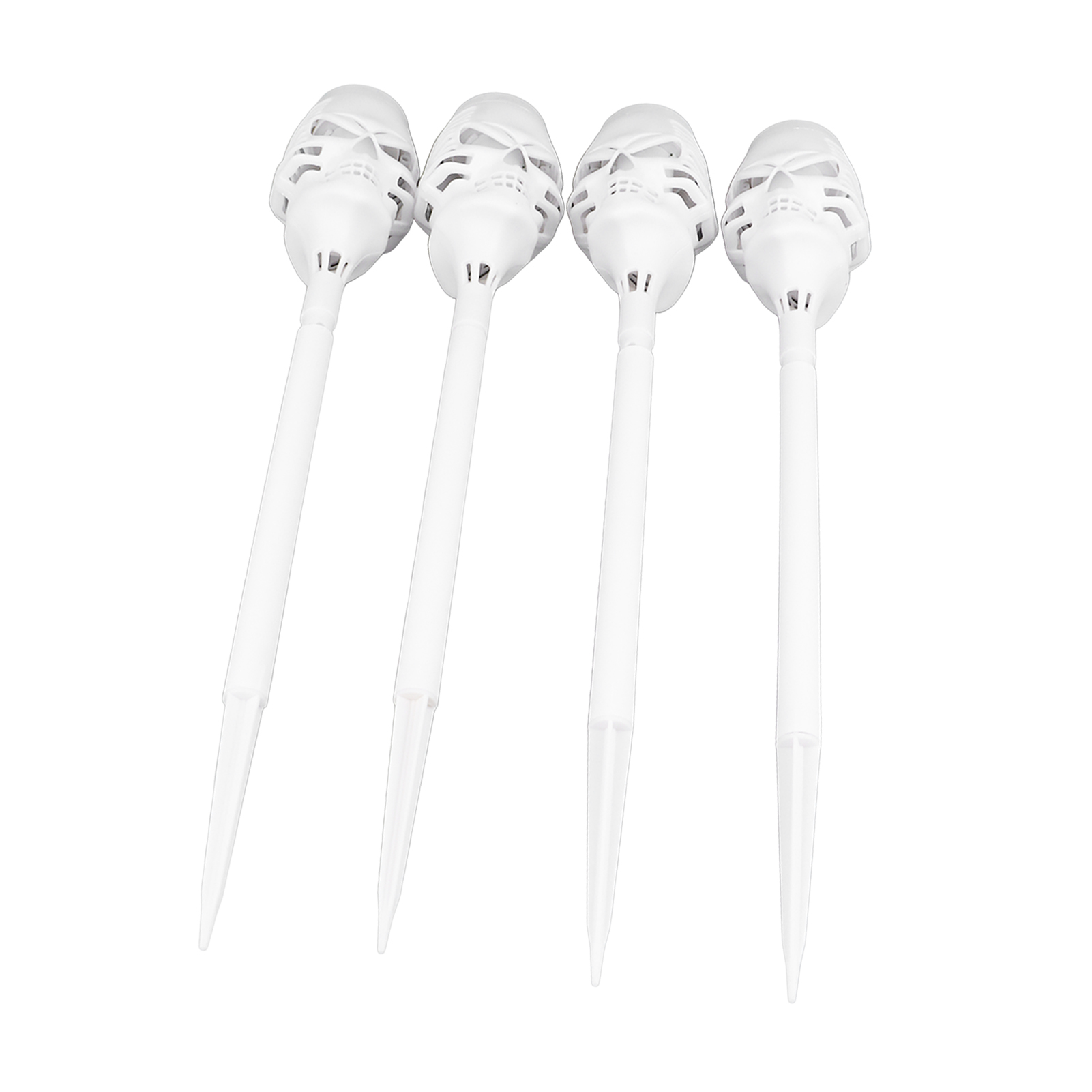 4er-pack Solar-totenkopf-fackeln Mit Flackernder Flamme, Ip65 Wasserdicht, Solar-halloween-totenkopf-lichter Für Die Halloween-außendekoration