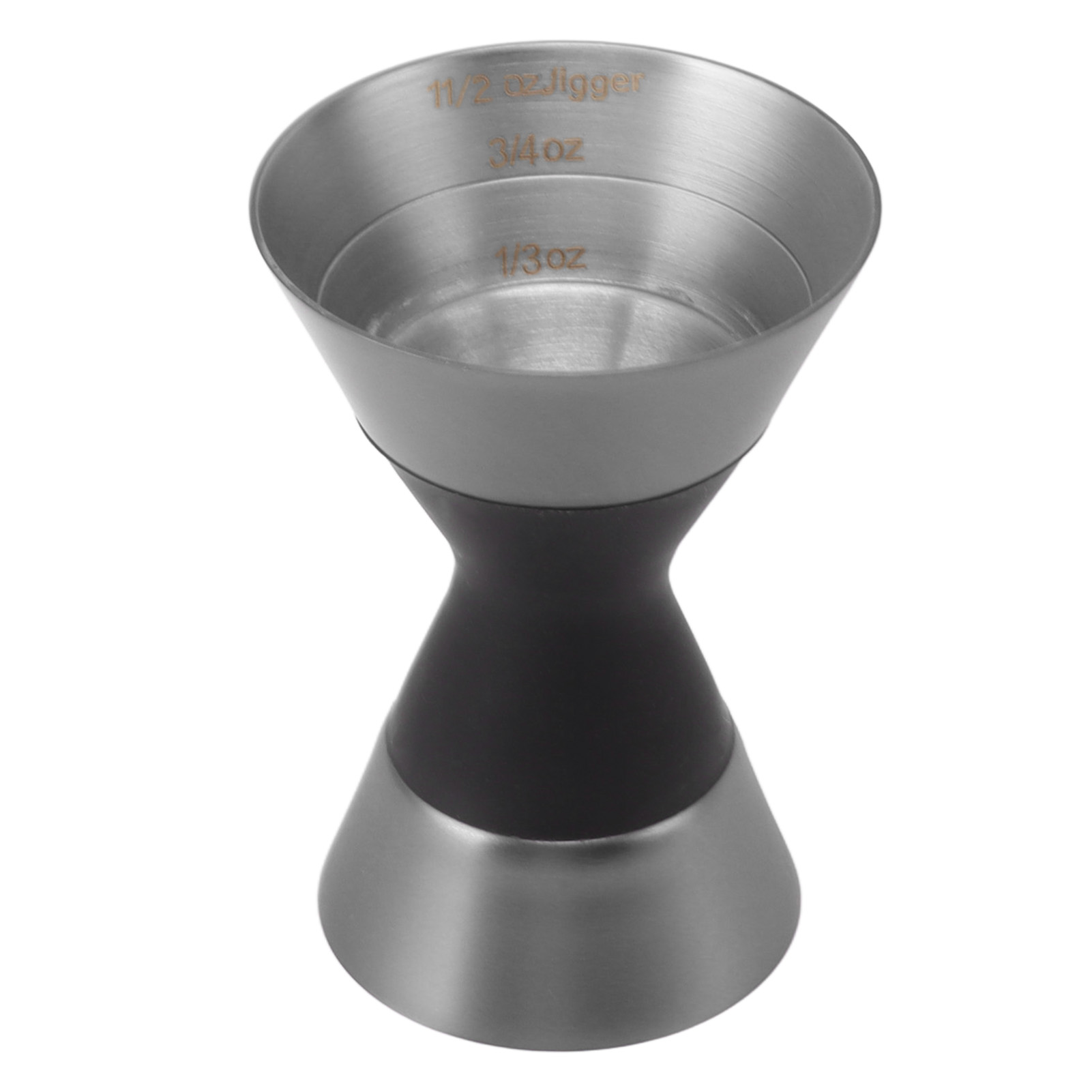 Doppelseitiger Cocktail-jigger Aus Edelstahl Mit Skala Für Die Hausbar, Schwarz Beschichtet