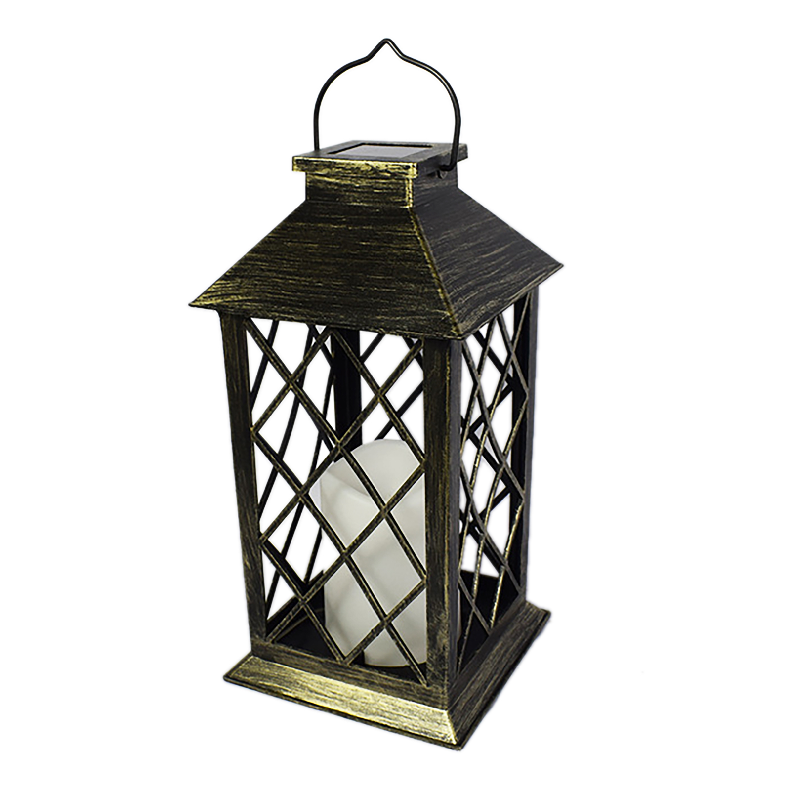 Solarbetriebene Gartenlaterne Mit Tanzender Flamme, 14 X 14 X 28 Cm, Zum Aufhängen, Autark, Für Den Garten