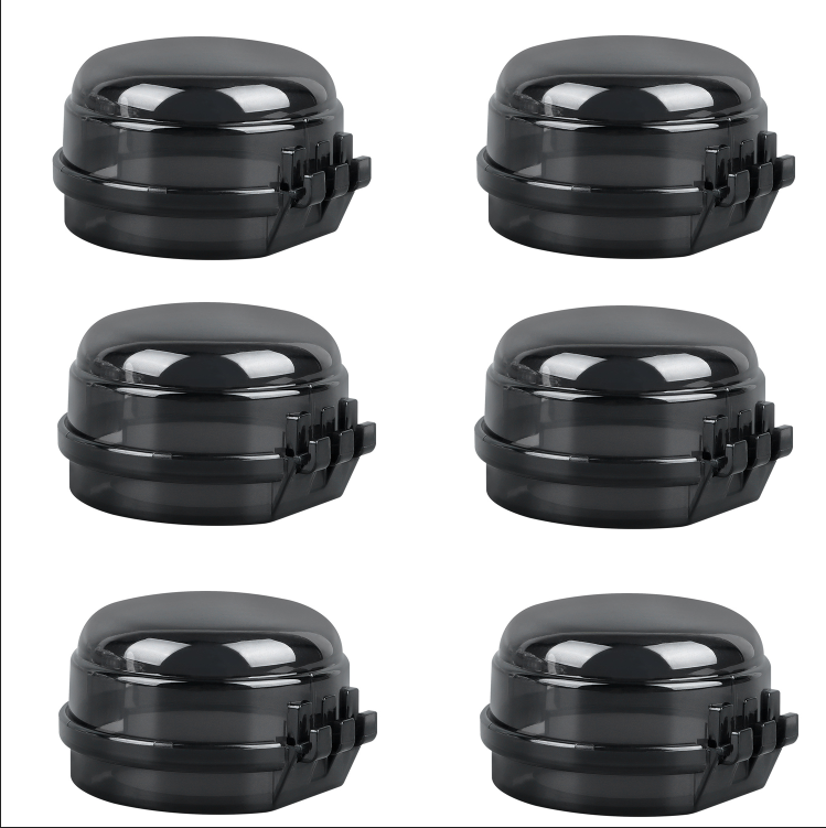 Set Mit 6 Gasherd-schalterschutzkappen Für Den Hausgebrauch, Staub- Und Ölabweisende Hülle, Hochtemperaturbeständig, Schwarz.
