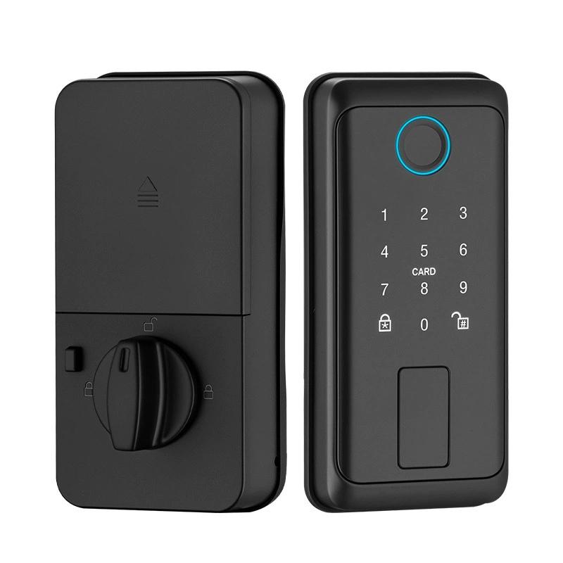 Intelligentes Fingerabdruckschloss Für 35–55 Mm Holztüren, Zugang Per Code Und Rfid-karte, Verriegelung