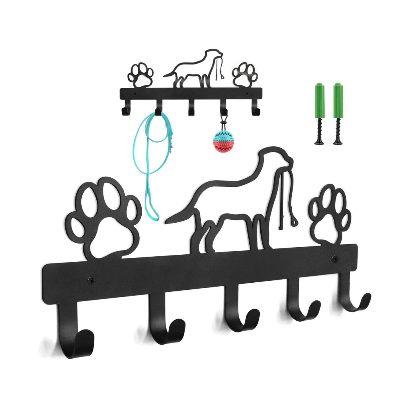 Wandhaken Aus Schmiedeeisen Für Hundeleine Mit Pfotenabdruck-design, Katzenleinenhalter Für Den Eingangsbereich