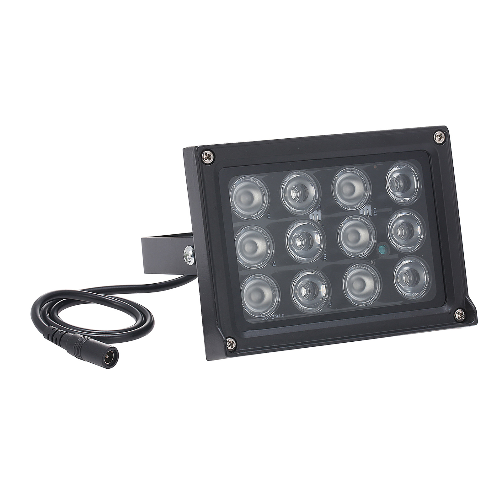 12 Ir-leds, Infrarotbeleuchtung, Weitwinkel-nachtsicht, Große Reichweite, Wasserdicht, Für Überwachungskameras Im Außenbereich.