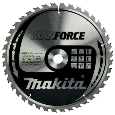 MAKFORCE Sägeblatt ø355 x 30 x 40Z B-32281