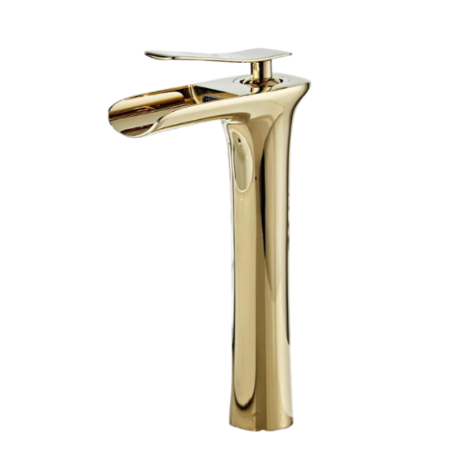 Goldene Einhebel-warm-/kaltwasserarmatur Mit Wasserfallauslauf Für Badezimmerwaschbecken