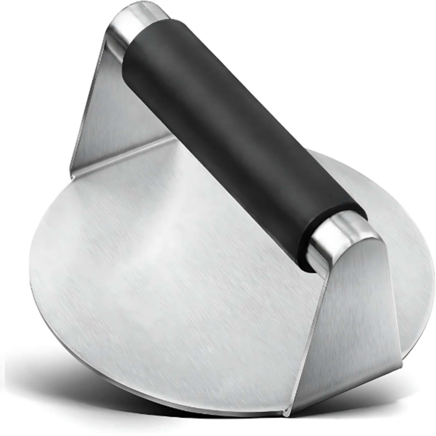 Hamburgerpresse Aus Edelstahl, Hitzebeständiger Griff, Antihaftbeschichtete Pressfläche, 14,7 Cm