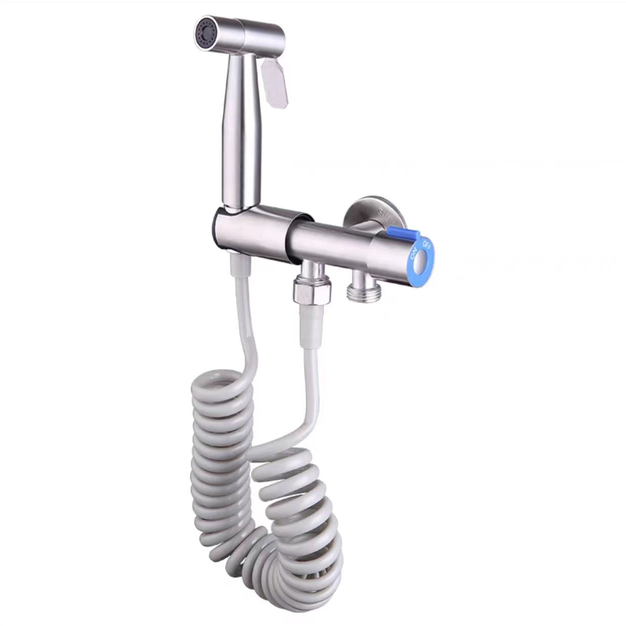 Tragbarer 2-funktions-bidet-sprühkopf, Hochdruck, Schlauch, Edelstahl Für Toilette, Waschbare Windeln, Badezimmer