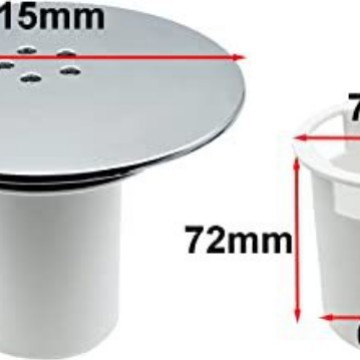 Geruchsneutralisierender Und Verstopfungsfreier Bodenablauf Aus Kunststoff, Dusch- Und Waschbeckenabdeckung, Badezimmerzubehör, 115 Mm Mit 5 Löchern