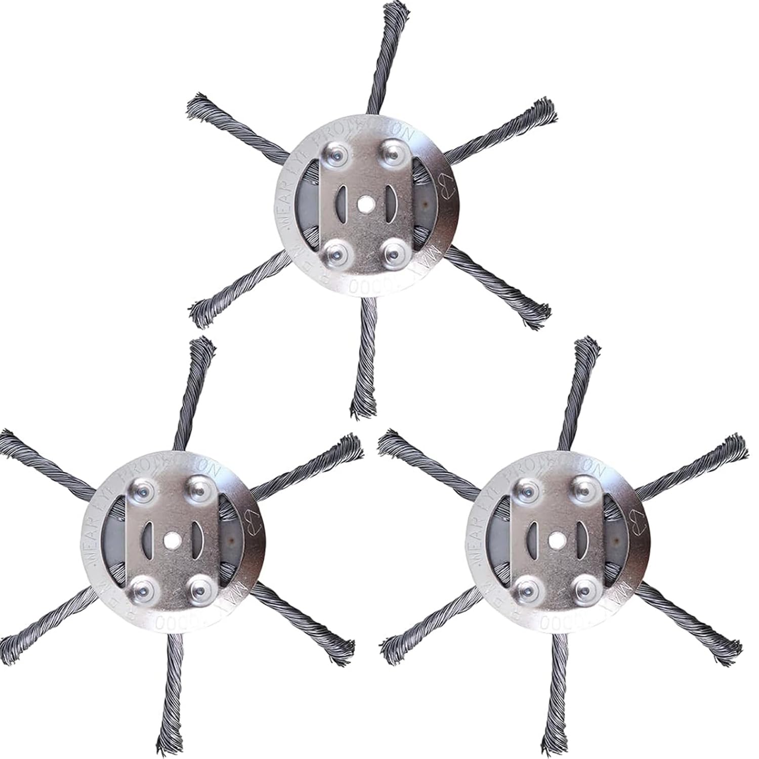 Drahttrimmerkopf Aus Stahl, 15 X 3 Cm, Stahlklinge, Schnelles Schneiden – 2er-pack Universalköpfe Mit 6 Klingen
