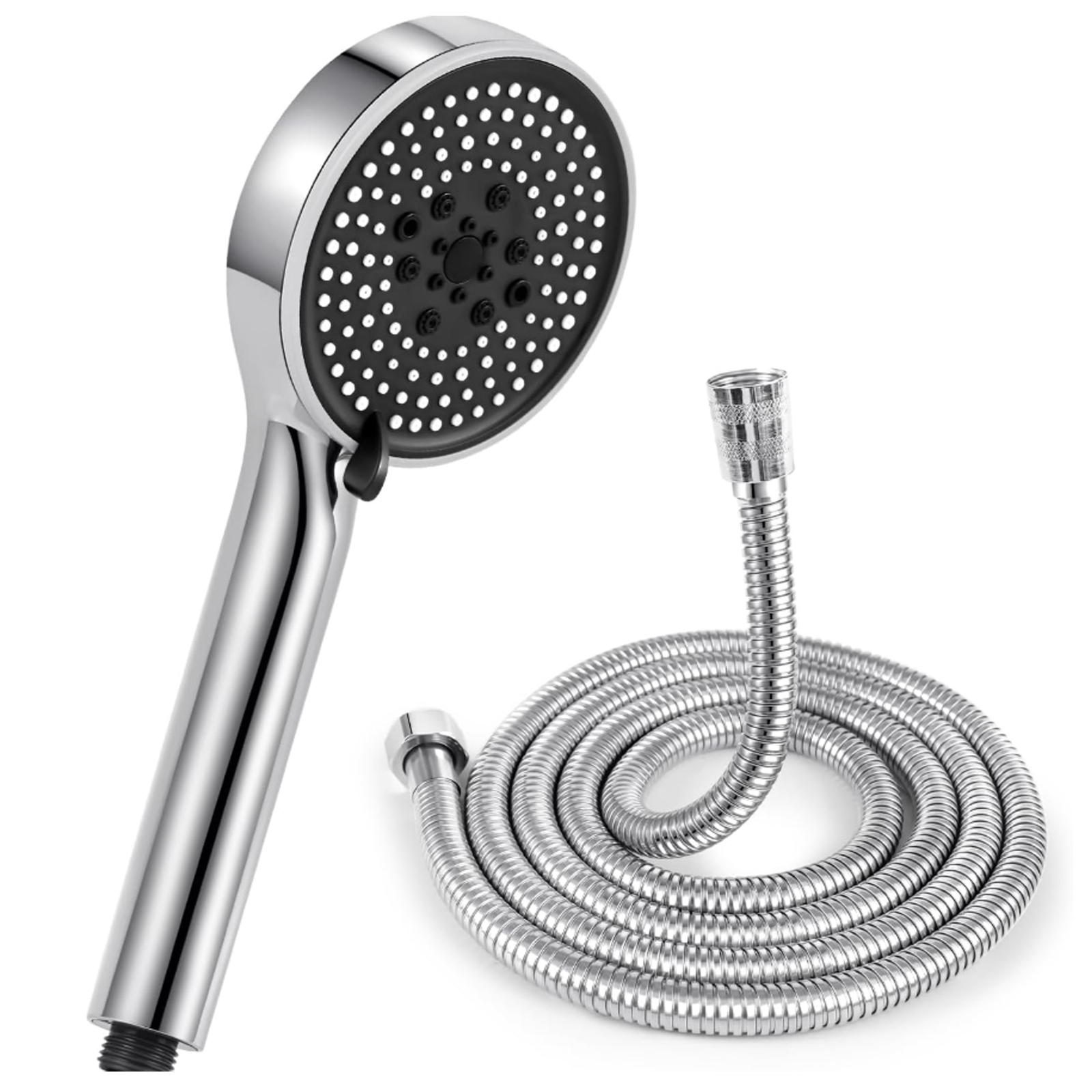 Druckbrausekopf Aus Edelstahl Für 2,5-cm-schläuche, Kraftvoller Strahl, Wassersparend