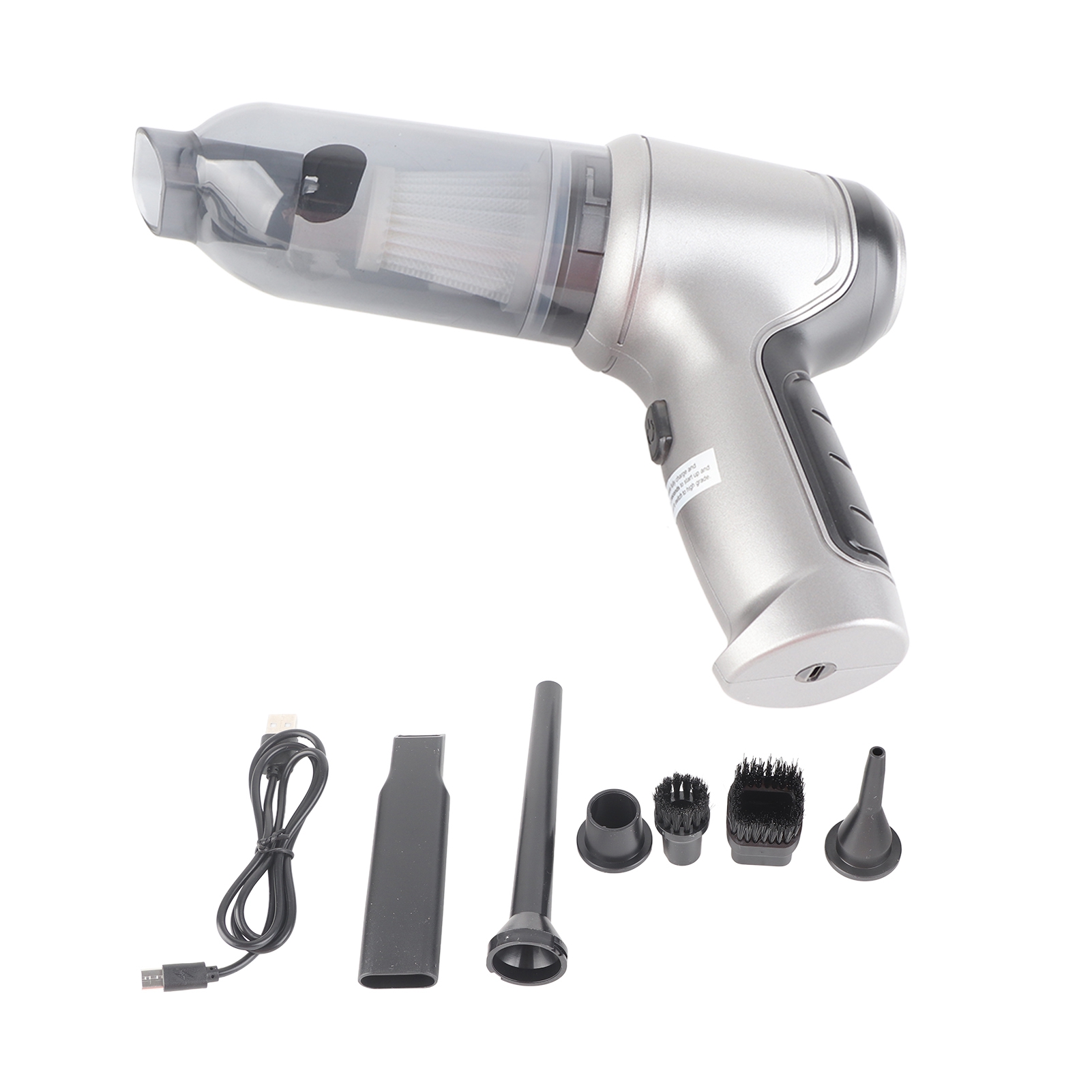 Kabelloser Autostaubsauger 63000 Pa, Tragbar, Usb-aufladbar, 4000 Mah Akku, Hocheffizienzfilter, Für Autositze