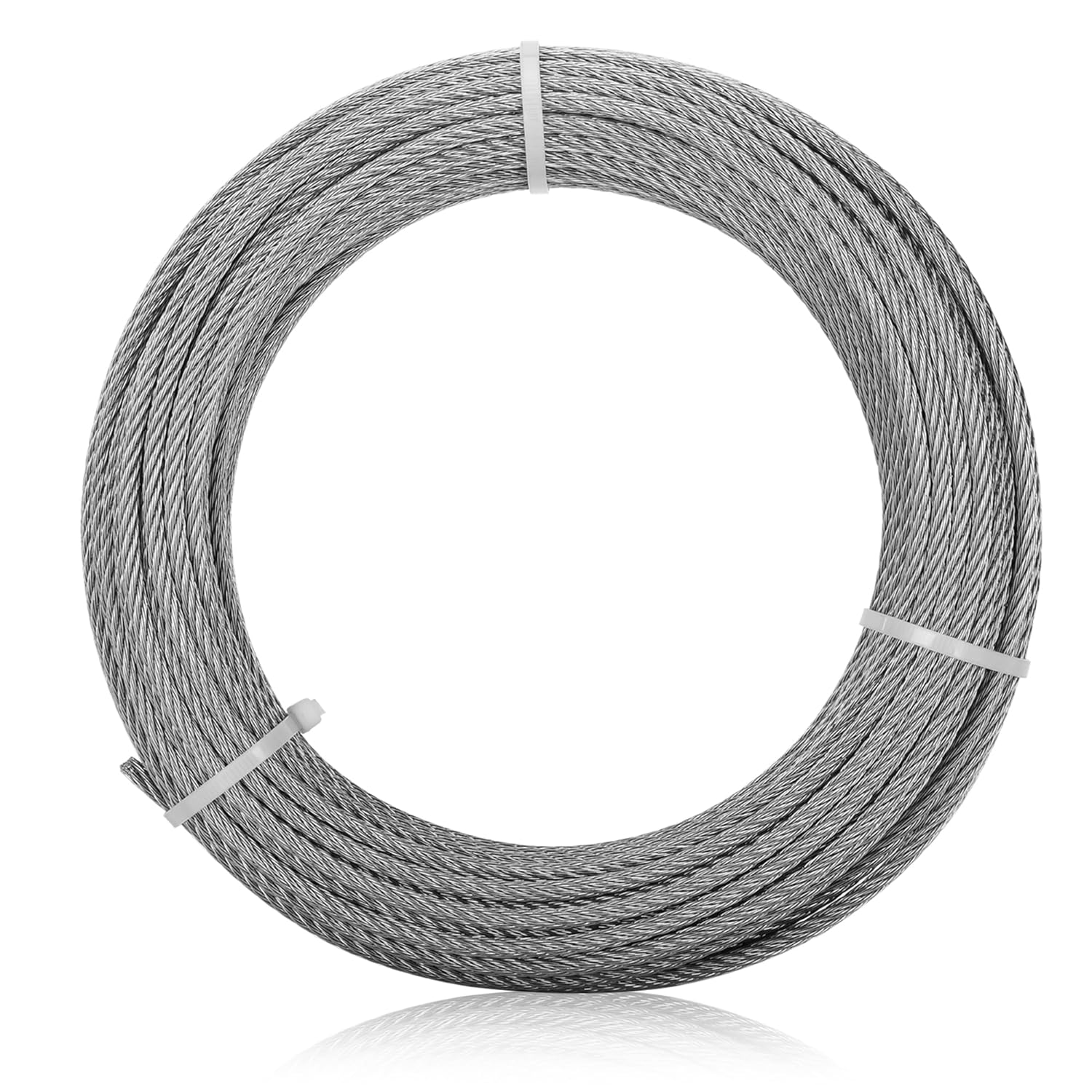 316l 5/32" 100ft Edelstahlseil, 7x7 Marine-drahtseil Für Treppengeländer, Handläufe, Veranden, Girlanden Und Wäscheleinen