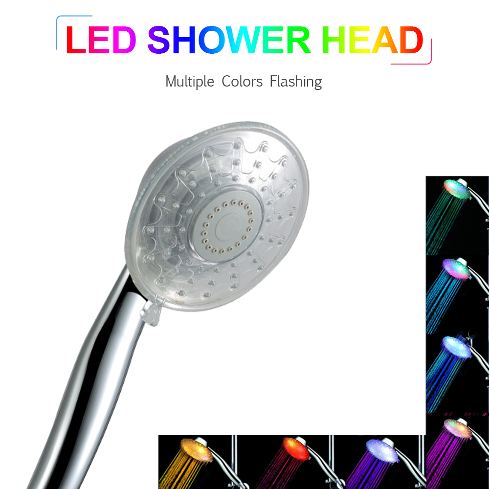 Batterieloser Rgb-led-duschkopf Mit Temperaturanzeige, 25 X 11 X 5,5 Cm, Abs-metall, Für Badezimmer
