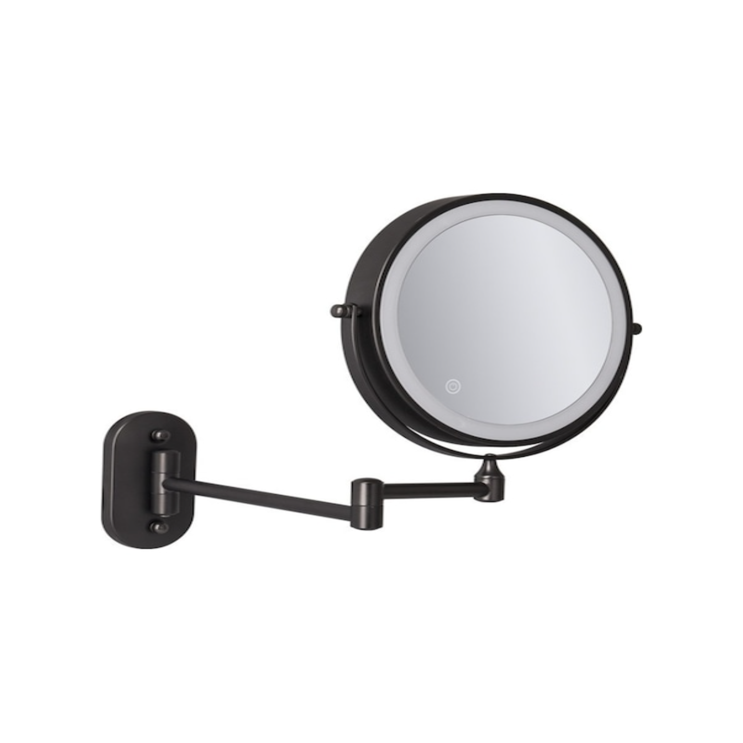 Doppelseitiger, Klappbarer Wandspiegel Mit 10 Led-leuchten, Usb-aufladbar, 360°-drehung, Zum Schminken Und Rasieren