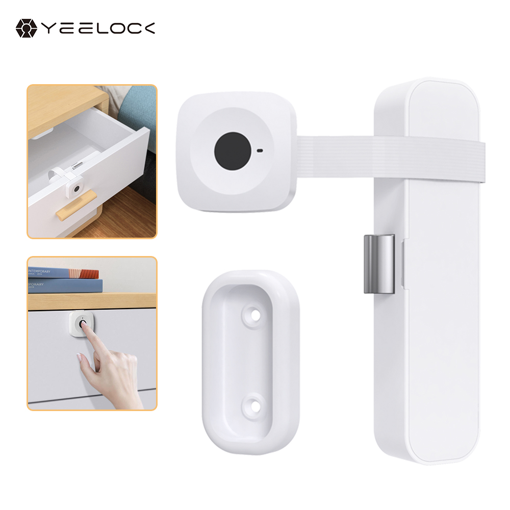 Yeelock Smart Fingerprint Schubladenschloss, Schnelles Entriegeln In 0,5 Sekunden, Kompatibel
