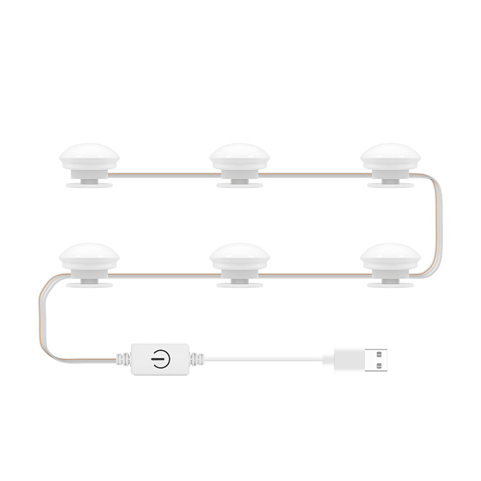 Usb-schminkspiegel Mit Wiederaufladbaren Led-lampen – Dimmbare Dreifarbenbeleuchtung – 14-lampen-set