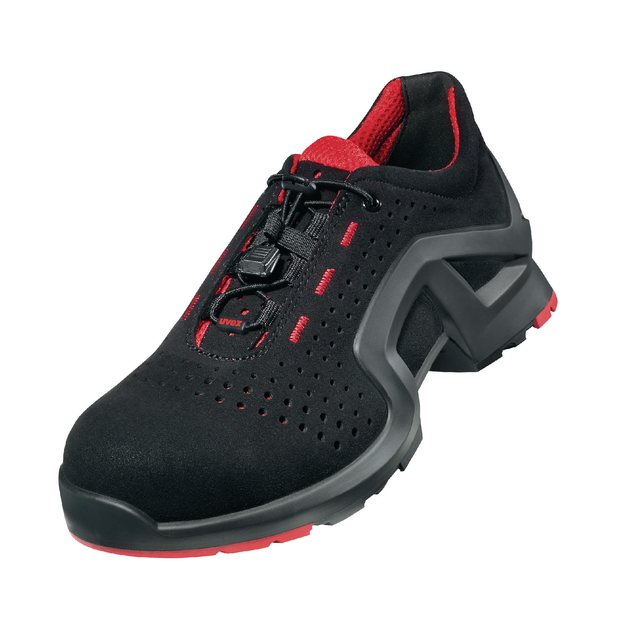 Sicherheitshalbschuh 1 8512/8, S1 SRC ESD, schwarz/rot, W11, Größe 43