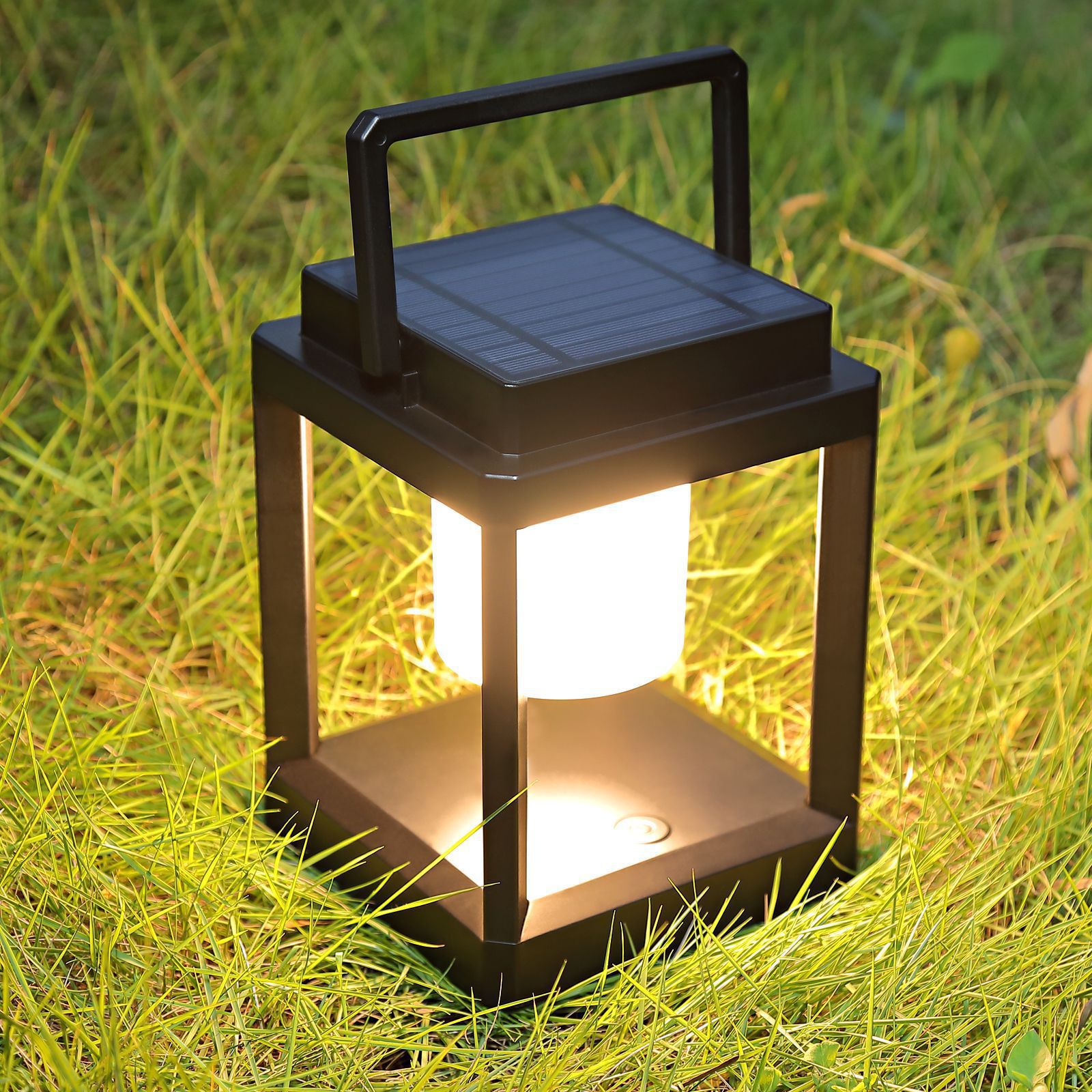 Tragbare, Wiederaufladbare Solar-campinglampe Mit Integriertem Usb-anschluss, Robustes, Warmes Licht Für Zelte Und Wanderungen