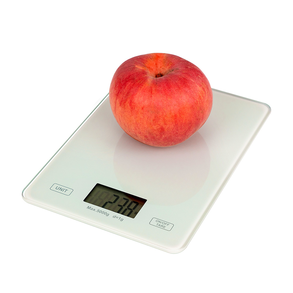 Digitale Küchenwaage 5000 G, Gehärtetes Glas Mit Tara-funktion Zum Backen, Wiegt In Gramm Und Unzen