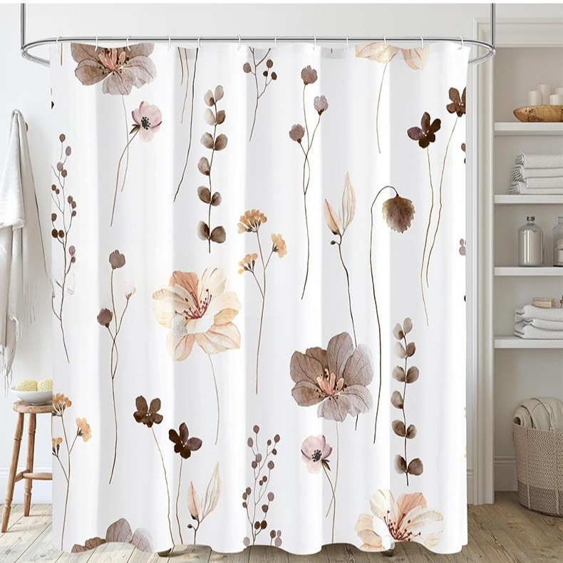 Wasserdichter Duschvorhang Aus Polyester, 180x180 Cm, Weiß, Schimmelresistent, Für Badezimmer
