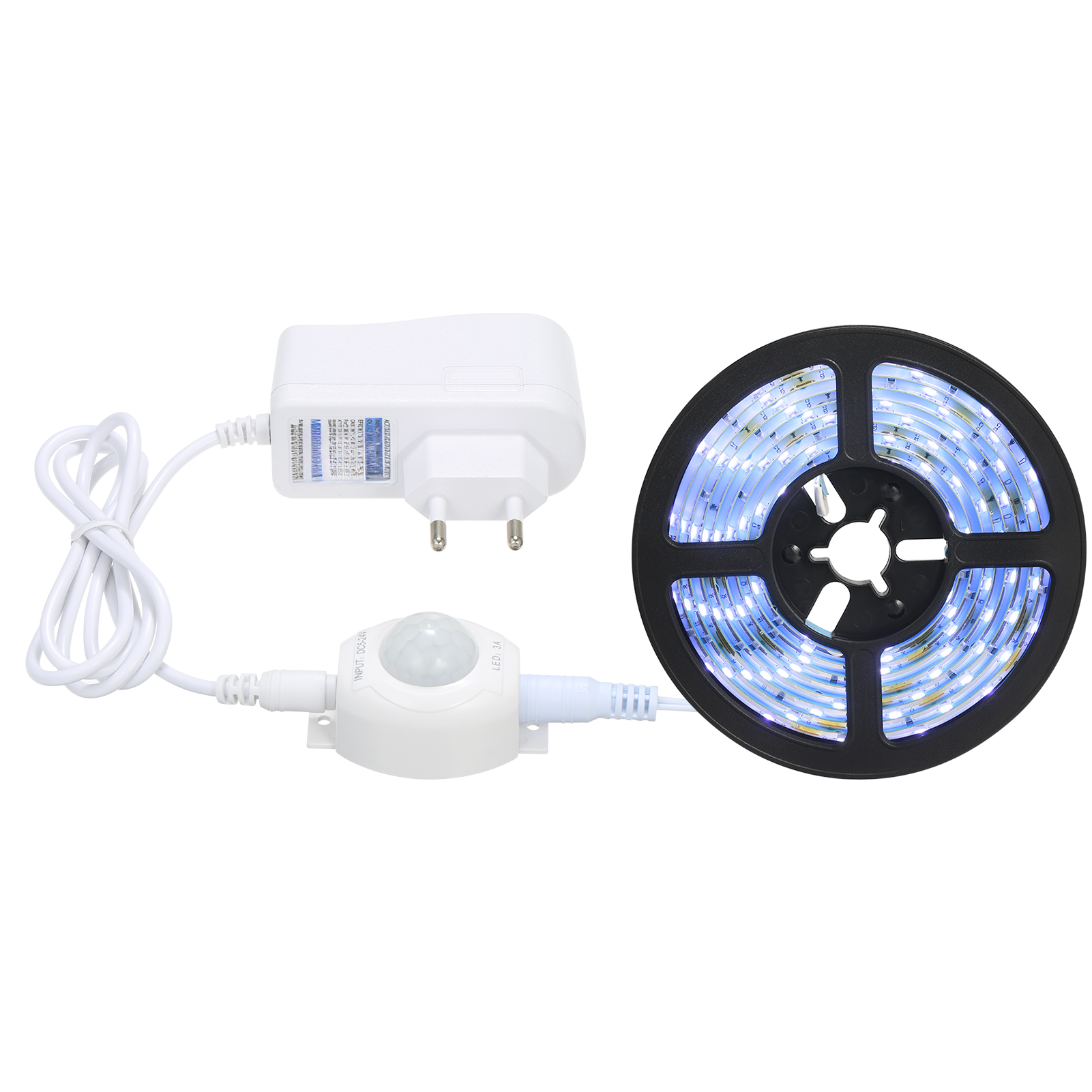 Led-streifen Mit Bewegungsmelder, 6500 K Kaltweiß, Wasserfester Kleber – Für Küche, Unterbau, Schlafzimmer, Mit Zeitschaltuhr