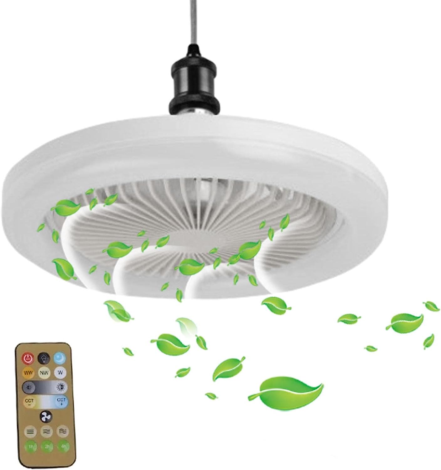 Rotorblattloser Deckenventilator Mit Led-beleuchtung, Leise, Flaches Design, 26 X 12 Cm, Fernbedienung, Kupfermotor Für Das Schlafzimmer