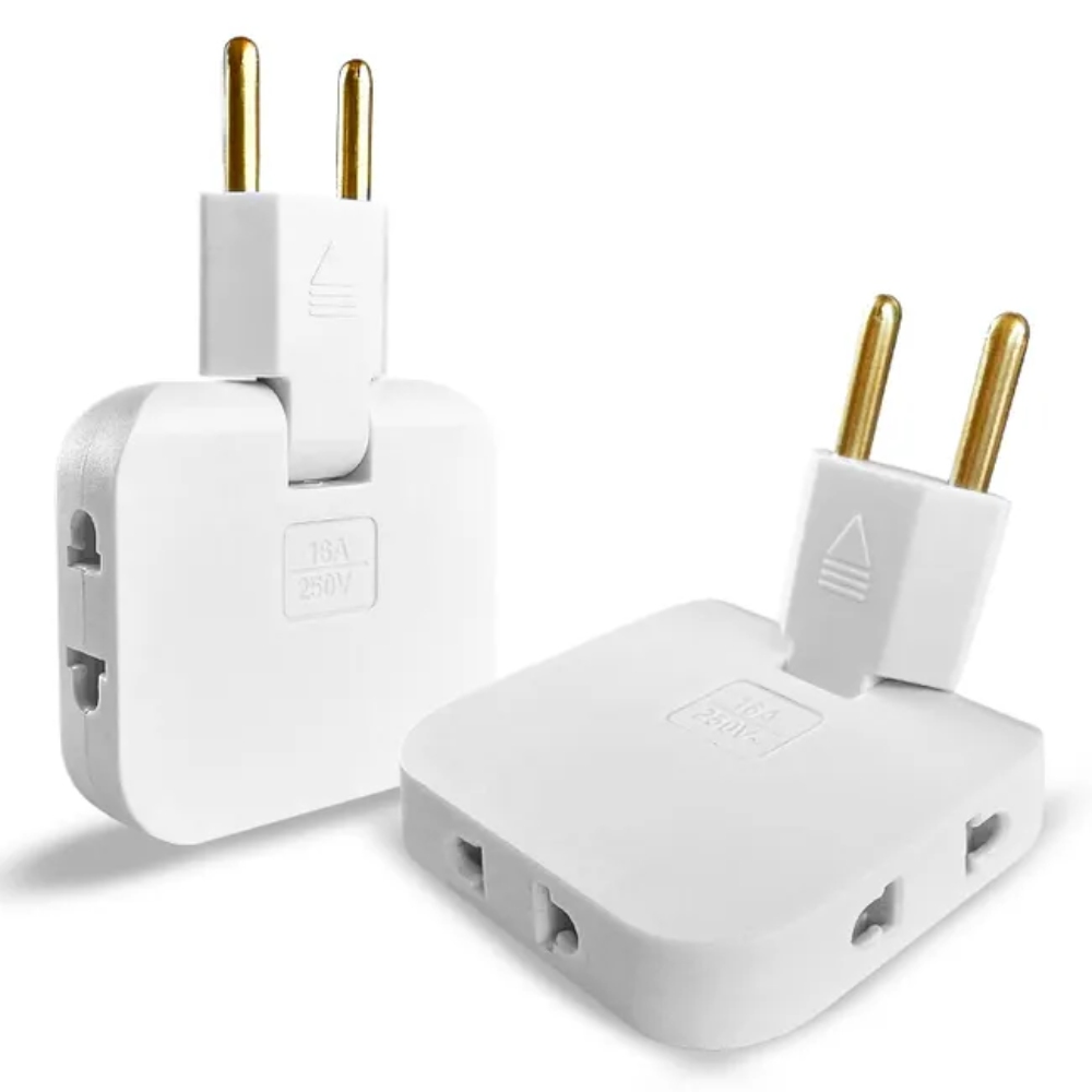 Europäischer Standard-steckeradapter, 180° Drehbarer Stecker, 2er-pack.