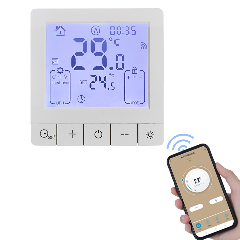 Tuya Smart Wifi Programmierbarer Thermostat Mit Lcd-bildschirm Und Sprachsteuerung Für Google Home, Kompatibel Mit Fußbodenheizung